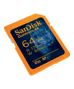 Alternative view of SanDisk Outdoors 4K SD UHS-I Card - 64GB  (Orange)